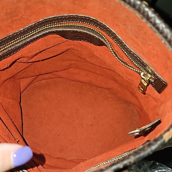 LOUIS VUITTON Damier Ebene Marais With COA Bucket REHAB - Picture 3 of 13